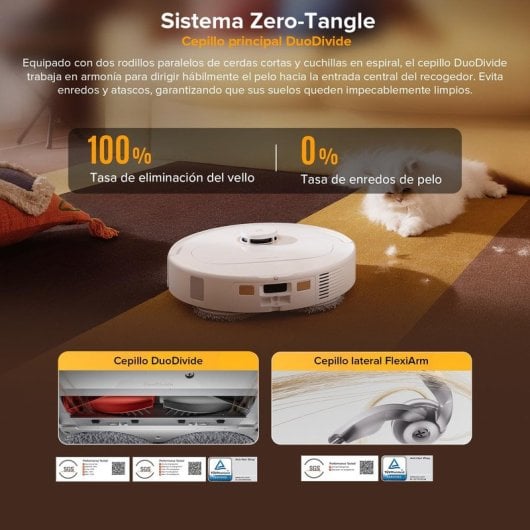Robot Aspirador Roborock Qrevo S5V 12.000Pa, fregado FlexiArm, vaciado automático y mopa inteligente