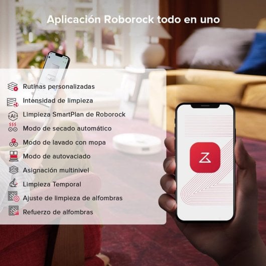 Robot Aspirador Roborock Qrevo S5V 12.000Pa, fregado FlexiArm, vaciado automático y mopa inteligente