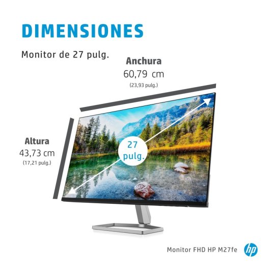 HP M27fe Monitor 27″ 1080p 75Hz IPS com FreeSync, Low Blue Light e ...