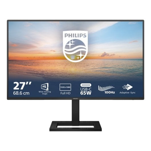 Monitor Philips 1000 Series 27E1N1300AE/00 27" 1080p 100Hz IPS USB-C Altura Ajustable Altavoces