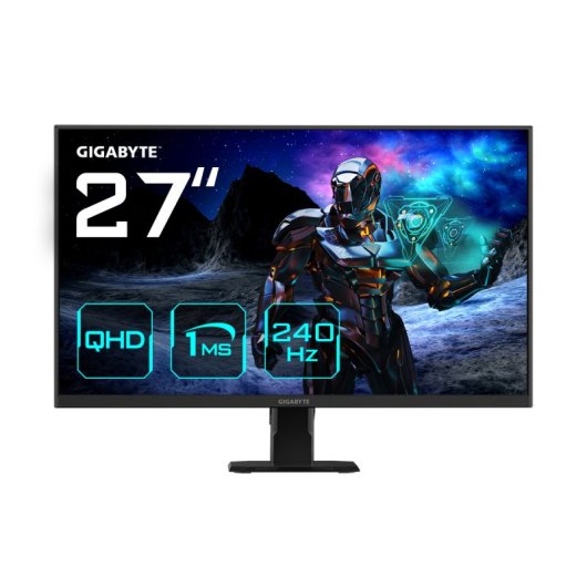 Gigabyte GS27Q Monitor 27" QHD 240Hz SS-IPS FreeSync Premium HDR sRGB 110% Antirreflexo