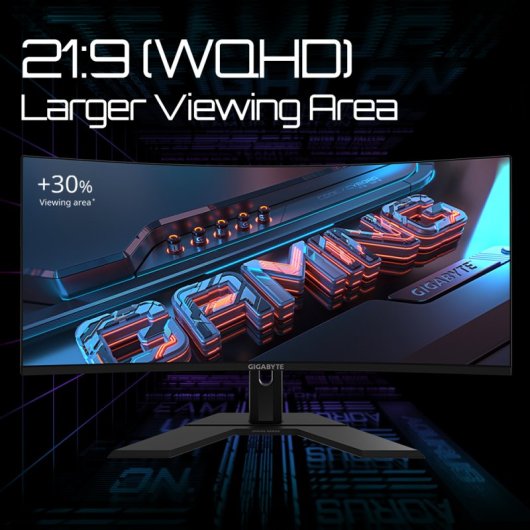 Moniteur Gigabyte 34 pouces 3440 x 1440 120 Hz VA incurvé HDR FreeSync Premium