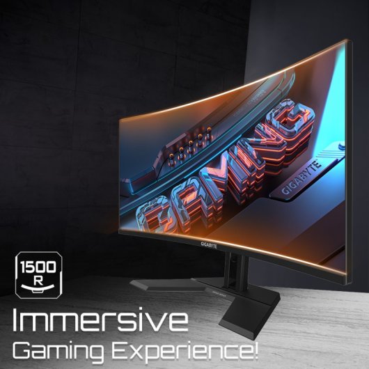 Moniteur Gigabyte 34 pouces 3440 x 1440 120 Hz VA incurvé HDR FreeSync Premium