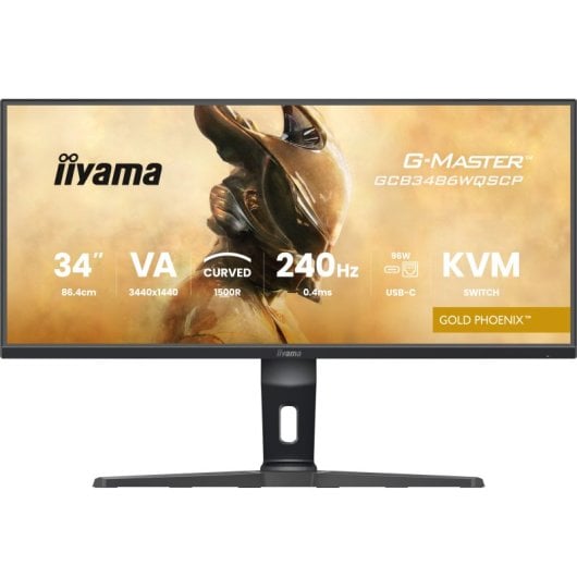 iiyama G-MASTER GCB3486WQSCP-B1 34" UltraWide QHD 240Hz HDR400 FreeSync Premium Curved USB-C Monitor