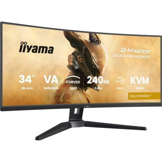 iiyama G-MASTER GCB3486WQSCP-B1 34" UltraWide QHD 240Hz HDR400 FreeSync Premium Curved USB-C Monitor