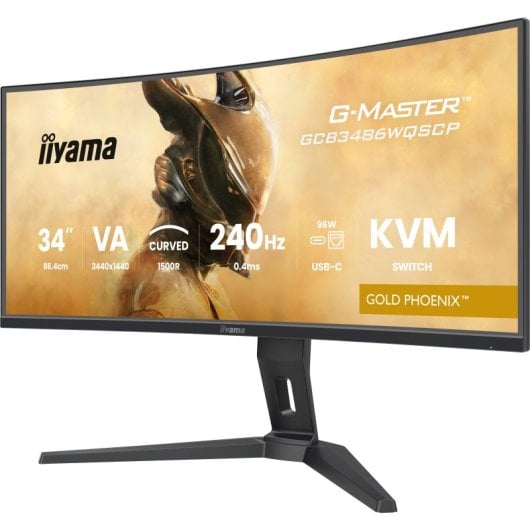 iiyama G-MASTER GCB3486WQSCP-B1 34" UltraWide QHD 240Hz HDR400 FreeSync Premium Curved USB-C Monitor