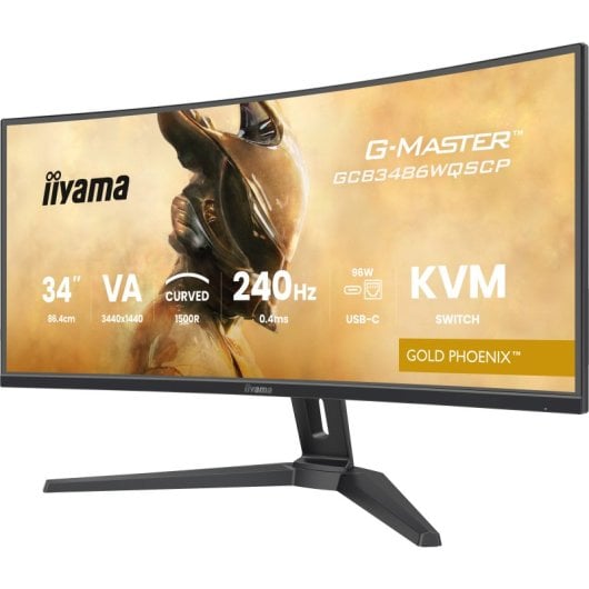 iiyama G-MASTER GCB3486WQSCP-B1 34" UltraWide QHD 240Hz HDR400 FreeSync Premium Curved USB-C Monitor
