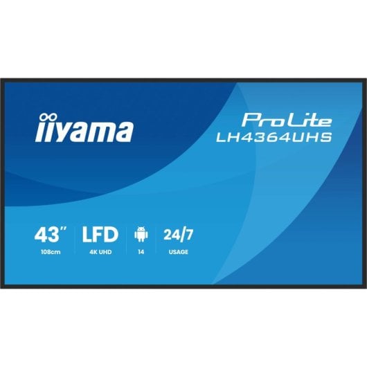 iiyama LH4364UHS-B1AG 43″ 4K Ultra HD LED Android 24/7 WiFi Digital Signage Display