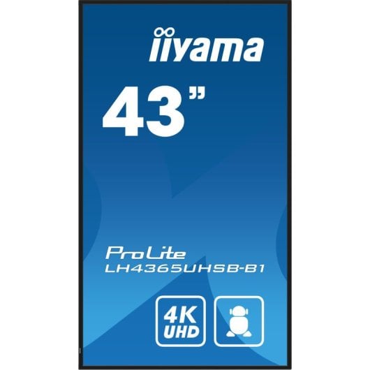 Écran professionnel iiyama LH4365UHSB-B1 43″ 4K UHD 800 nits Android 11 Wi-Fi 24h/24 et 7j/7