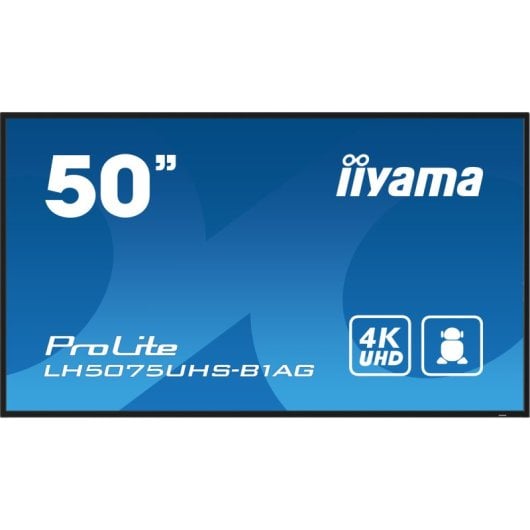Pantalla iiyama 49.5? 4K Ultra HD 500cd/m² Android 11 IPS WiFi 24/7 Altavoces 2x20W