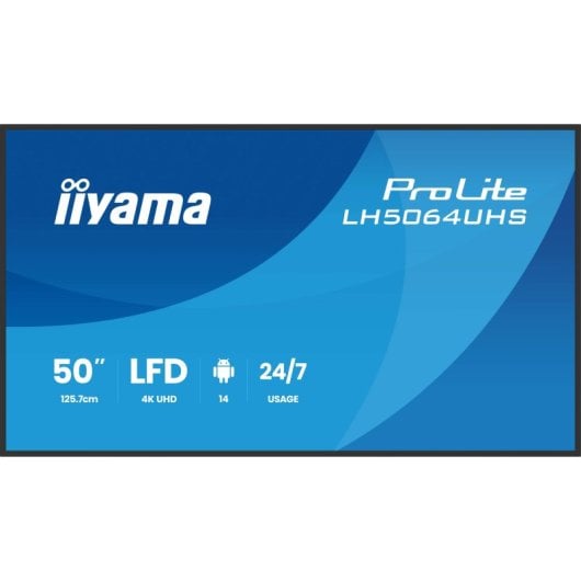 Pantalla Digital iiyama LH6564UHS-B1AG 65? 4K UHD 500 cd/m² Android WiFi Profesional