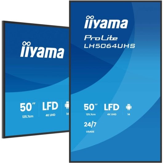 Pantalla Digital iiyama LH6564UHS-B1AG 65? 4K UHD 500 cd/m² Android WiFi Profesional