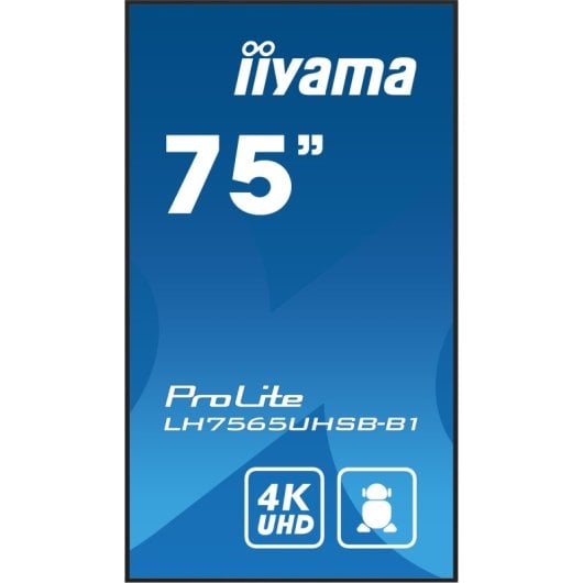 Monitor profesional iiyama 74.5? 4K UHD LED IPS 800 nits Android 11 WiFi Negro