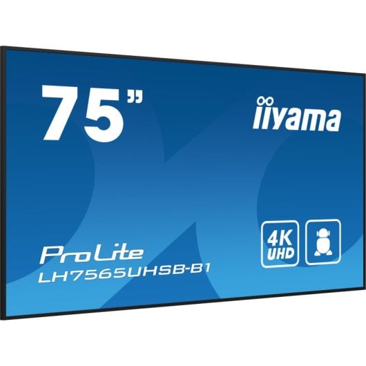Monitor profesional iiyama 74.5? 4K UHD LED IPS 800 nits Android 11 WiFi Negro