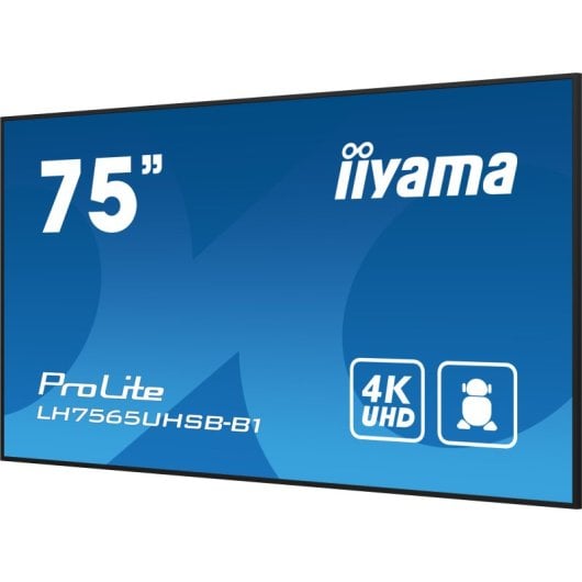 Monitor profesional iiyama 74.5? 4K UHD LED IPS 800 nits Android 11 WiFi Negro
