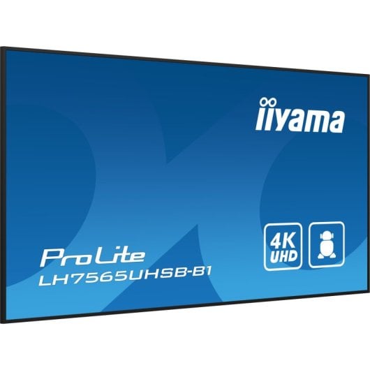 iiyama LH7575UHS-B1AG 75″ 4K UHD IPS 500cd/m² HDMI DP USB Android 11 WiFi 24/7-Display
