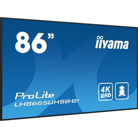 Pantalla iiyama LH8665UHSB-B1 86? 4K UHD 800 cd/m² Android 11 WiFi 24/7 IPS