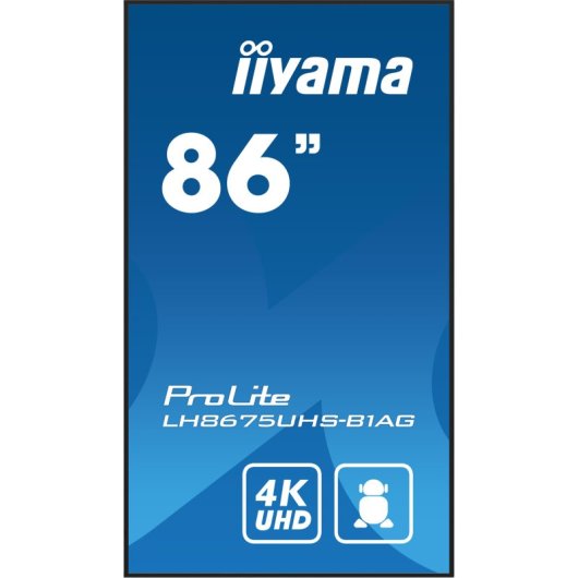 Monitor de señalización digital iiyama 85.6? 4K UHD IPS 500 nits Android 11 4GB/32GB