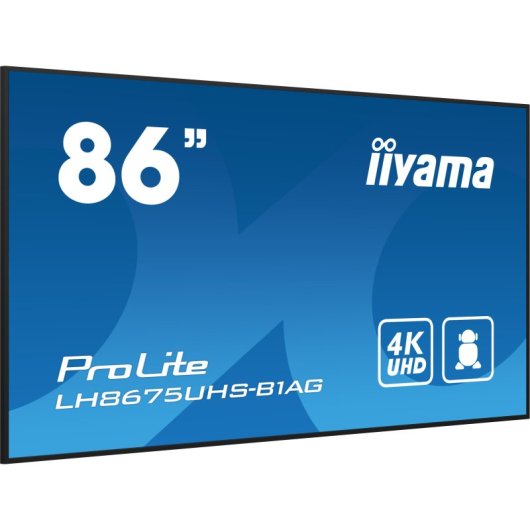Monitor de señalización digital iiyama 85.6? 4K UHD IPS 500 nits Android 11 4GB/32GB
