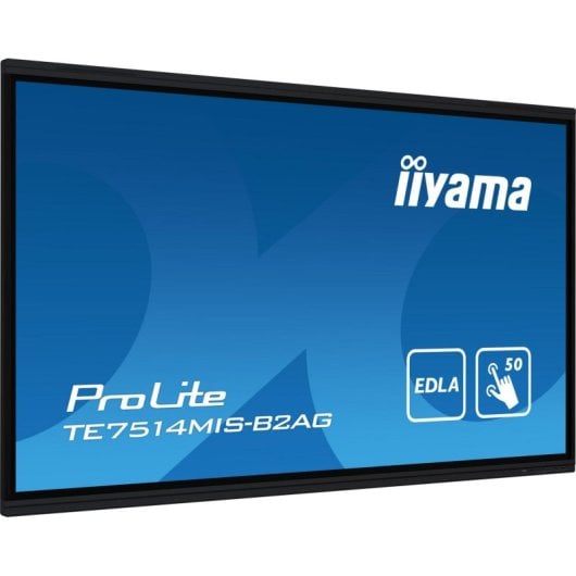 Monitor Interactivo iiyama PROLITE TE7514MIS-B2AG 75" 4K Android 13 Touch Wi-Fi PureTouch-IR