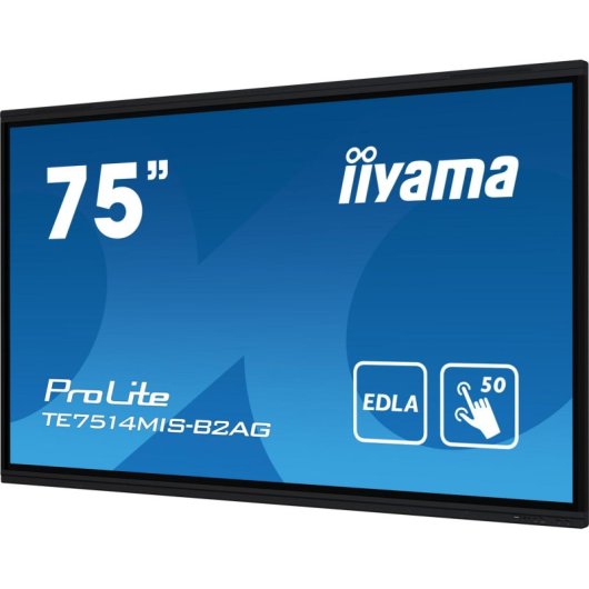 Monitor Interactivo iiyama PROLITE TE7514MIS-B2AG 75" 4K Android 13 Touch Wi-Fi PureTouch-IR