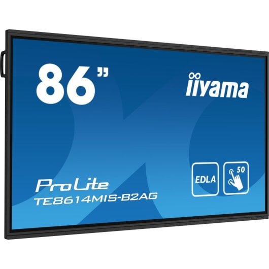 Pantalla interactiva iiyama PROLITE TE8614MIS-B2AG 86? 4K 50 puntos táctiles Android 13 WiFi