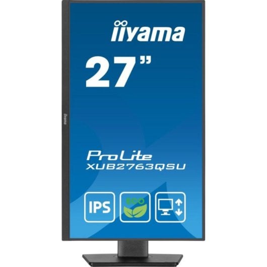 Moniteur iiyama ProLite XUB2763QSU-B1 27 pouces QHD 100 Hz IPS Eye Safe Hub USB à hauteur réglable