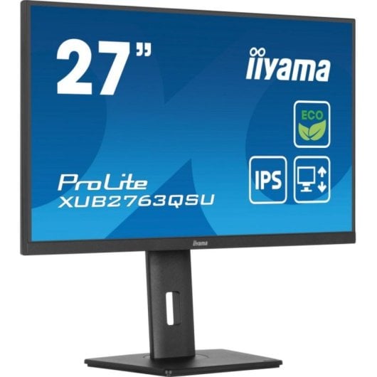 Moniteur iiyama ProLite XUB2763QSU-B1 27 pouces QHD 100 Hz IPS Eye Safe Hub USB à hauteur réglable