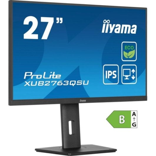 Moniteur iiyama ProLite XUB2763QSU-B1 27 pouces QHD 100 Hz IPS Eye Safe Hub USB à hauteur réglable