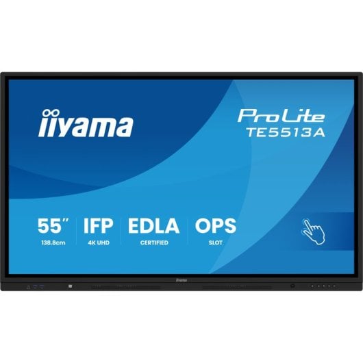 Monitor interactivo iiyama 85.6? 4K Ultra HD PureTouch-IR 40pt Android 8GB/128GB Wi-Fi 6
