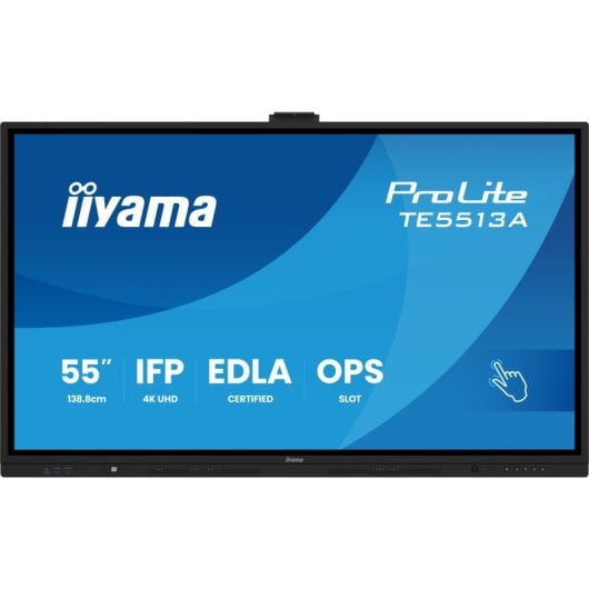 Monitor interactivo iiyama 85.6? 4K Ultra HD PureTouch-IR 40pt Android 8GB/128GB Wi-Fi 6