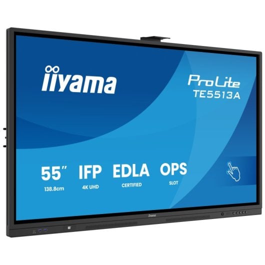 Monitor interactivo iiyama 85.6? 4K Ultra HD PureTouch-IR 40pt Android 8GB/128GB Wi-Fi 6