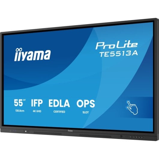 Monitor interactivo iiyama 85.6? 4K Ultra HD PureTouch-IR 40pt Android 8GB/128GB Wi-Fi 6