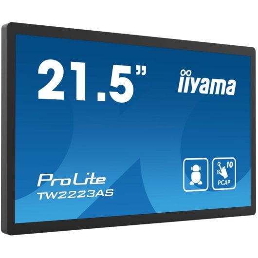 Écran tactile interactif iiyama TW2223AS-B2 21,5 pouces Full HD 10 points avec Android 12 Wi-Fi