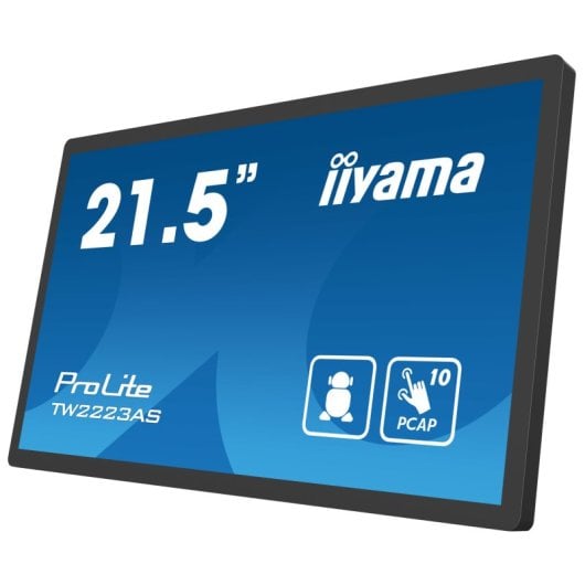 Écran tactile interactif iiyama TW2223AS-B2 21,5 pouces Full HD 10 points avec Android 12 Wi-Fi