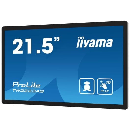 Écran tactile interactif iiyama TW2223AS-B2 21,5 pouces Full HD 10 points avec Android 12 Wi-Fi