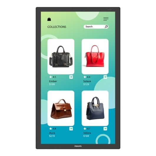 Monitor Tátil Philips 31.5″ Full HD Android 4GB/32GB 350 nits 24/7 WiFi SoC