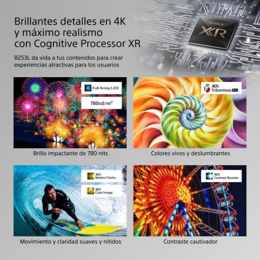 Moniteur Sony BRAVIA FW-98BZ53L 4K UHD 98″ 780 nits Antireflet 32 Go Android