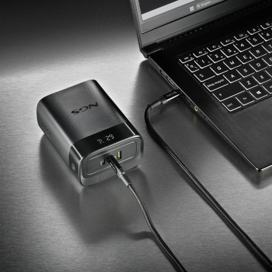 Batterie portable NGS TWIX 30 30 000 mAh 140 W PD 3.1 PPS QC 3.0 LED noire