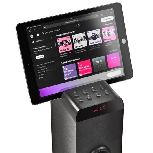 Altavoces NGS Inalámbricos Bluetooth 5.4 Broadcasting Karaoke Base madera negra