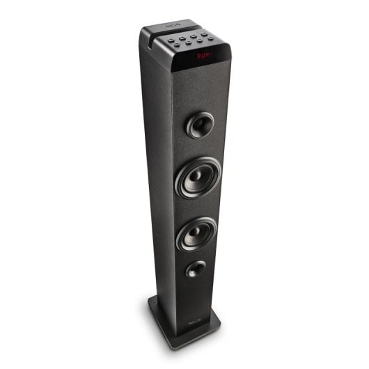 Altavoces NGS Inalámbricos Bluetooth 5.4 Broadcasting Karaoke Base madera negra