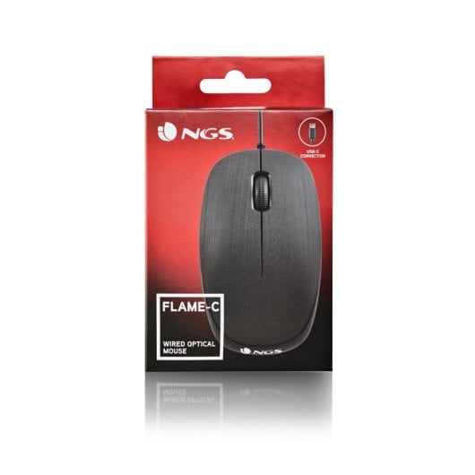 Ratón NGS con cable 100 DPI USB-C ambidiestro Plug and Play