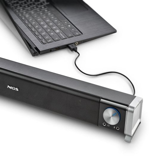 NGS Bluetooth 20 W kompakte kabellose USB-Soundbar mit Mikrofon und 3,5-mm-Buchse