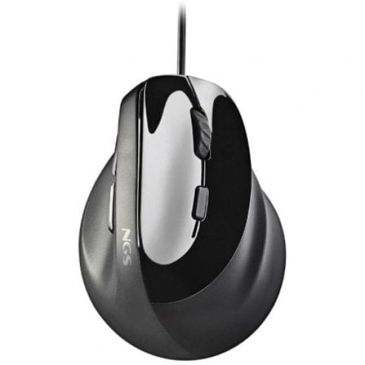 Ratón NGS ergonómico con cable 3200 DPI sensor láser botones silenciosos