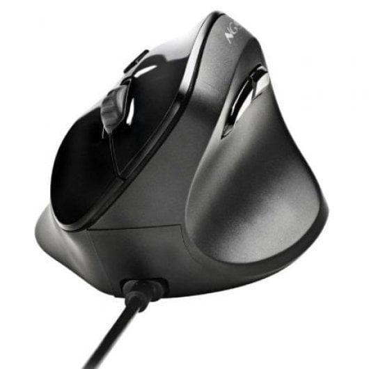 Ratón NGS ergonómico con cable 3200 DPI sensor láser botones silenciosos