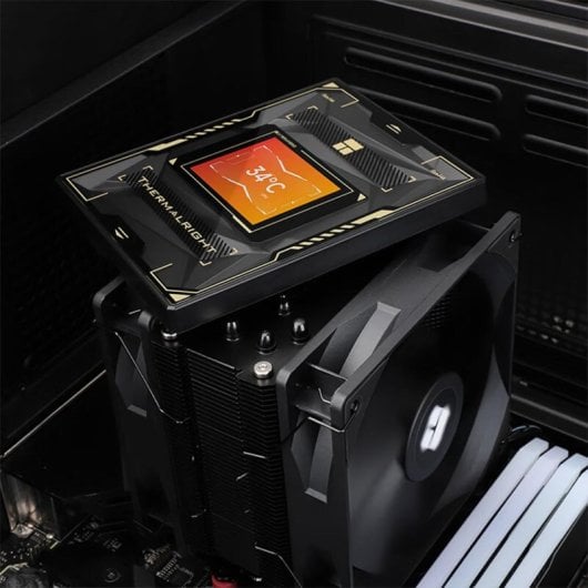 Thermalright Burst Assassin 120 Vision Black Cooler de CPU 120mm com Ecrã IPS para Sockets LGA1851/1700/AM5