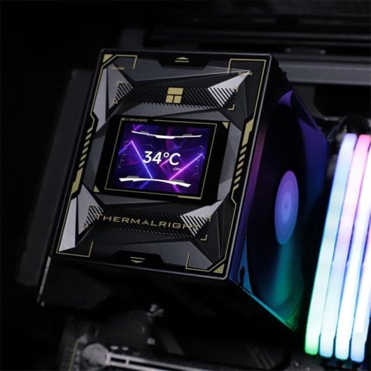 Thermalright Burst Assassin 120 Vision Black Cooler de CPU 120mm com Ecrã IPS para Sockets LGA1851/1700/AM5