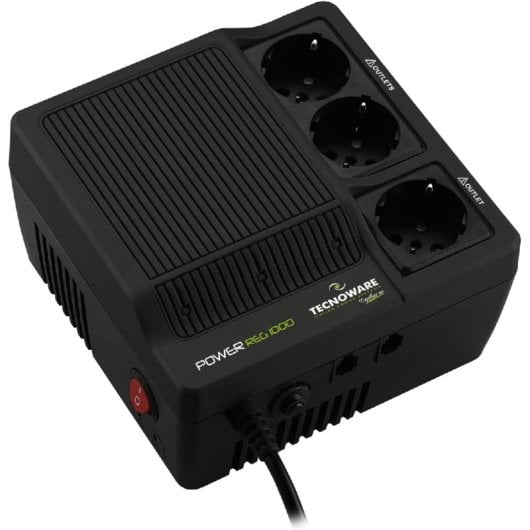 Sai Tecnoware 1000VA Estabilización ±6% Monofásico Protección LED 3 Salidas SCHUKO