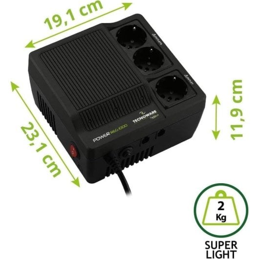 Sai Tecnoware 2000VA Sem Bateria Visor LCD Proteção Flutuação Voltagem