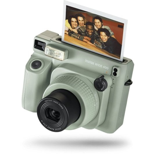 Fujifilm Instax Wide 400 Kompakt-Digitalkamera, Sofortbild, 62 x 99 mm, grüner Blitz, AA